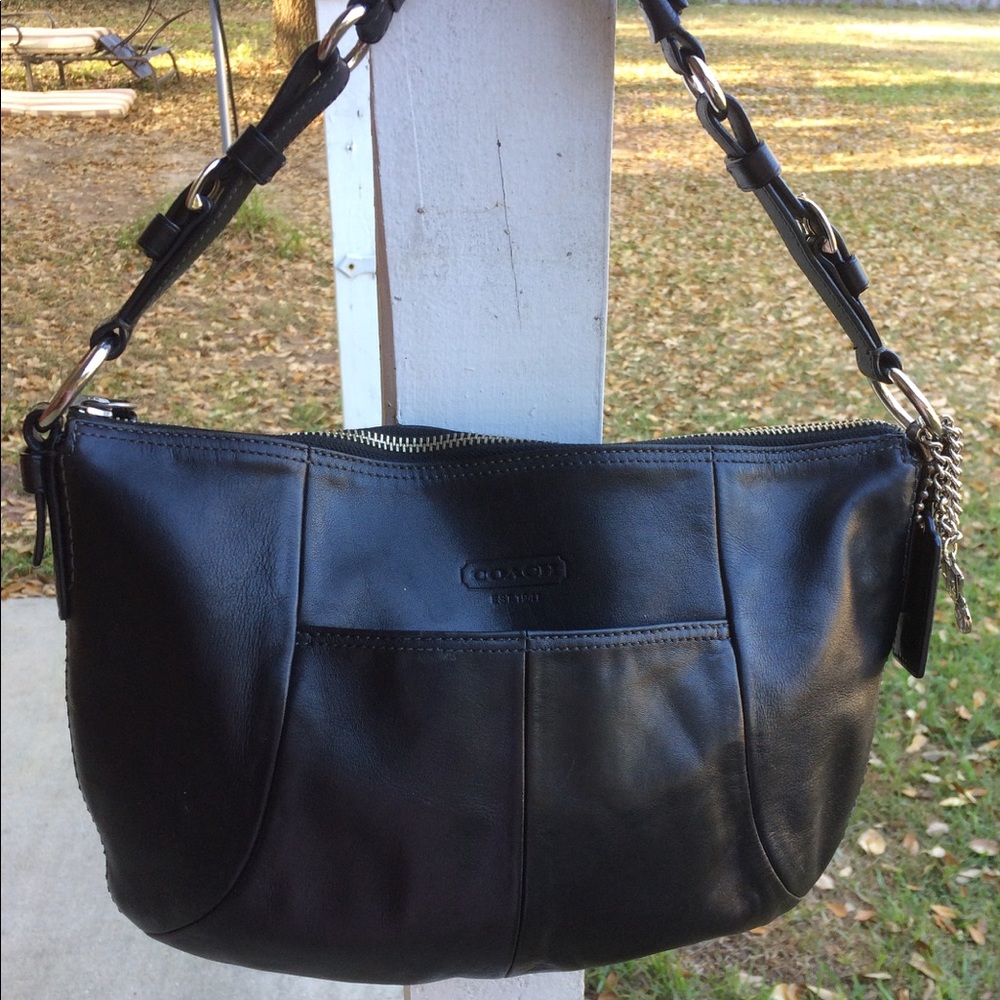 Coach Hobo Black Leather Purse